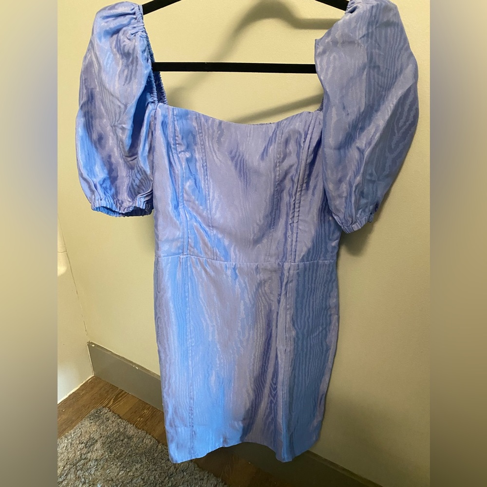 & Other Stories Puff Sleeved Jacquard Dress